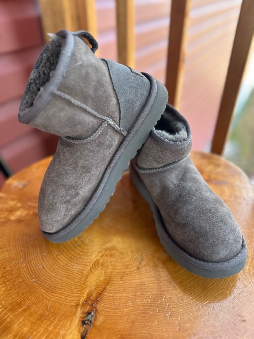 UGG Gray Shearling Booties - Picture 9 of 9